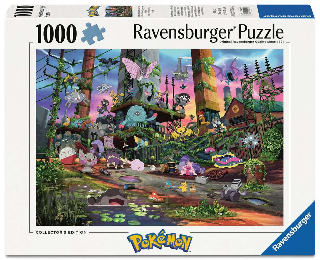 Puzzles Adultes 1000 pièces - Pokémon - Voltali et centrale électrique recyclée