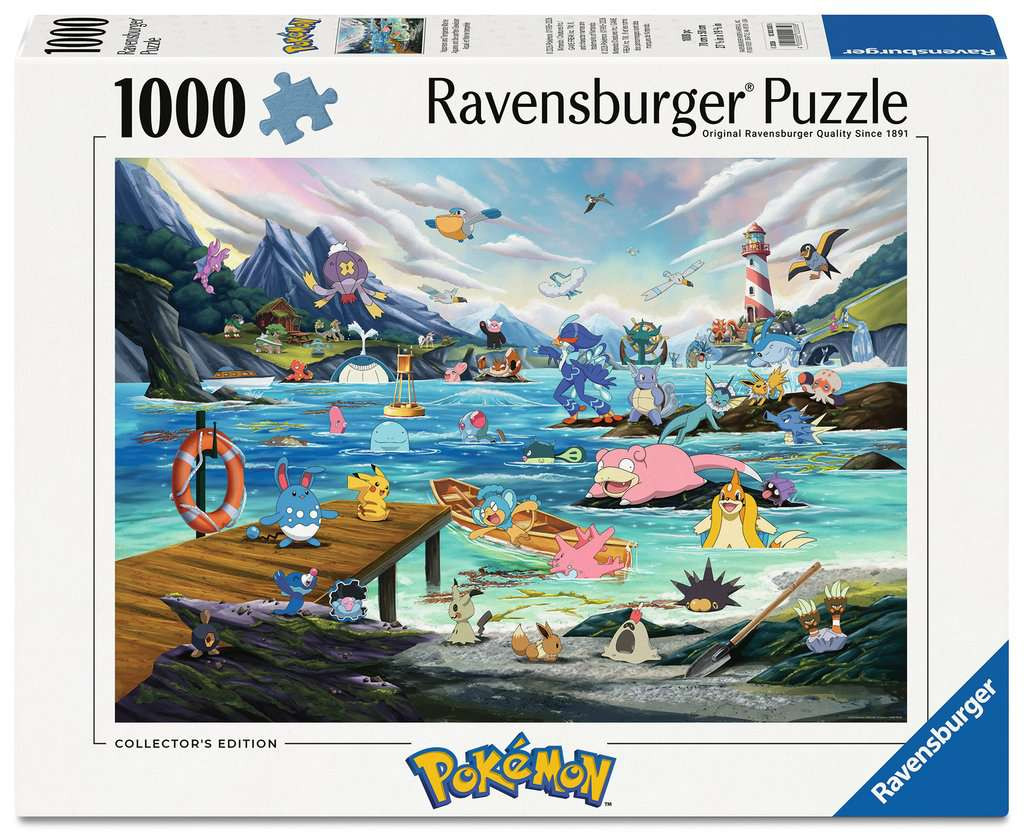Puzzles Adultes 1000 pièces - Pokémon - Aquali et Marine tempérée